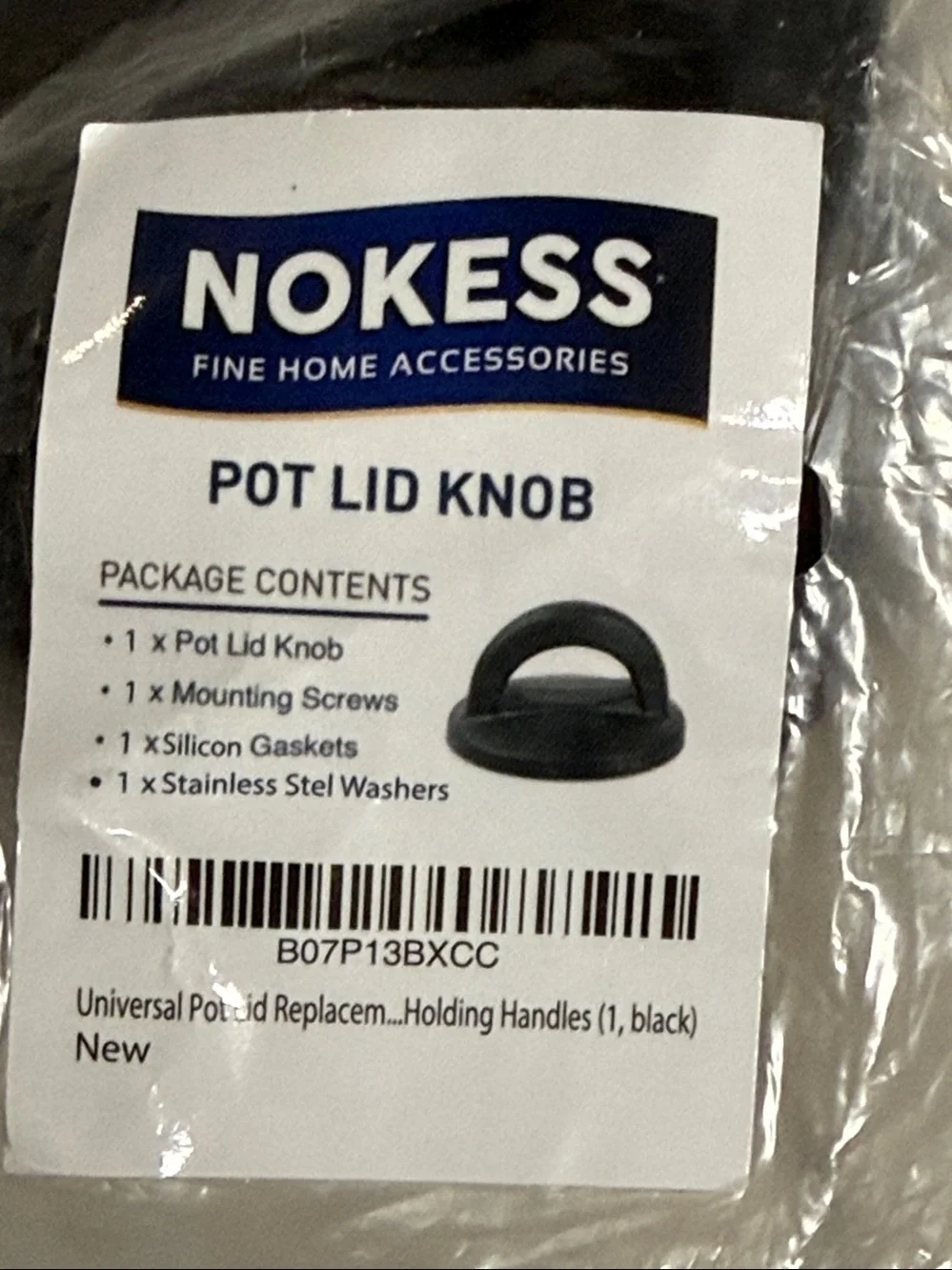 Universal Pot lid handle - pot lid knob replacement,  Nokess fine home acc., New
